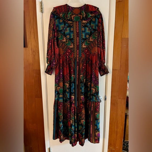 Farm Rio Yawanawa Stripes Ankle Dress - Picture 3 of 10